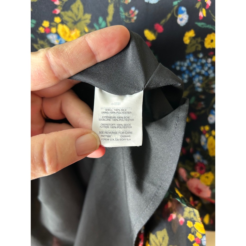 Madewell NO.6 Floral Ruffle Mock‎ Neck Sleeveless Dress - Size 6 - Picture 6 of 8
